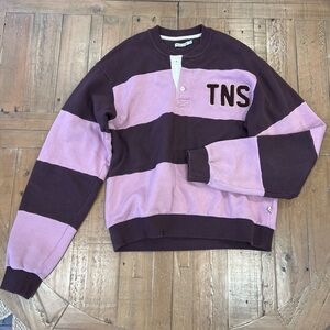 The New Society Issac Sweater Fudge Kid 16 Purple Colorblock Pullover Sweatshirt